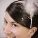 White Feathered Hairband with Amethyst stones