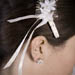 White Flower Hairclip with Freshwater Pearls