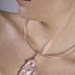 Pink Muscle Shell and Freshwater Pearl Necklace